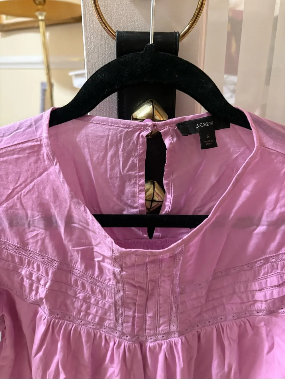 J. Crew Puff-Sleeve Cotton Blouse